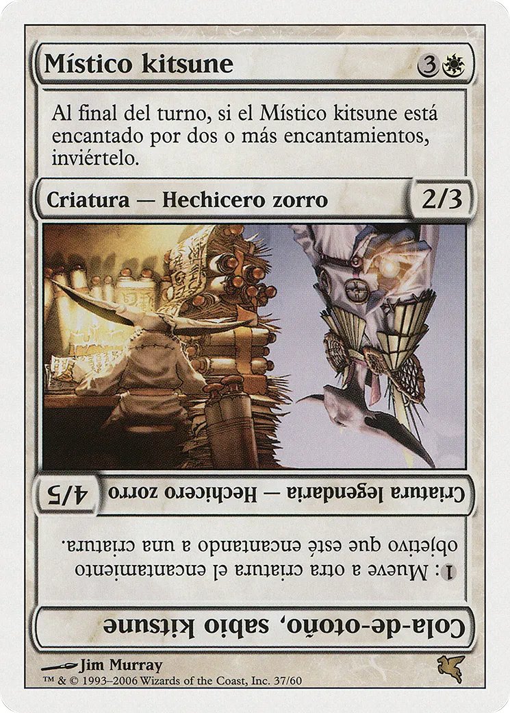 Kitsune Mystic // Autumn-Tail, Kitsune Sage — Salvat 2005 — Magic: The Gathering