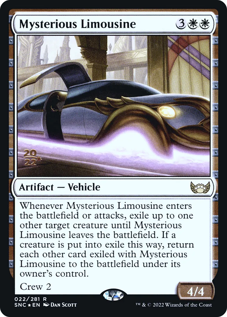 Mysterious Limousine — Streets of New Capenna Promos — Magic: The Gathering