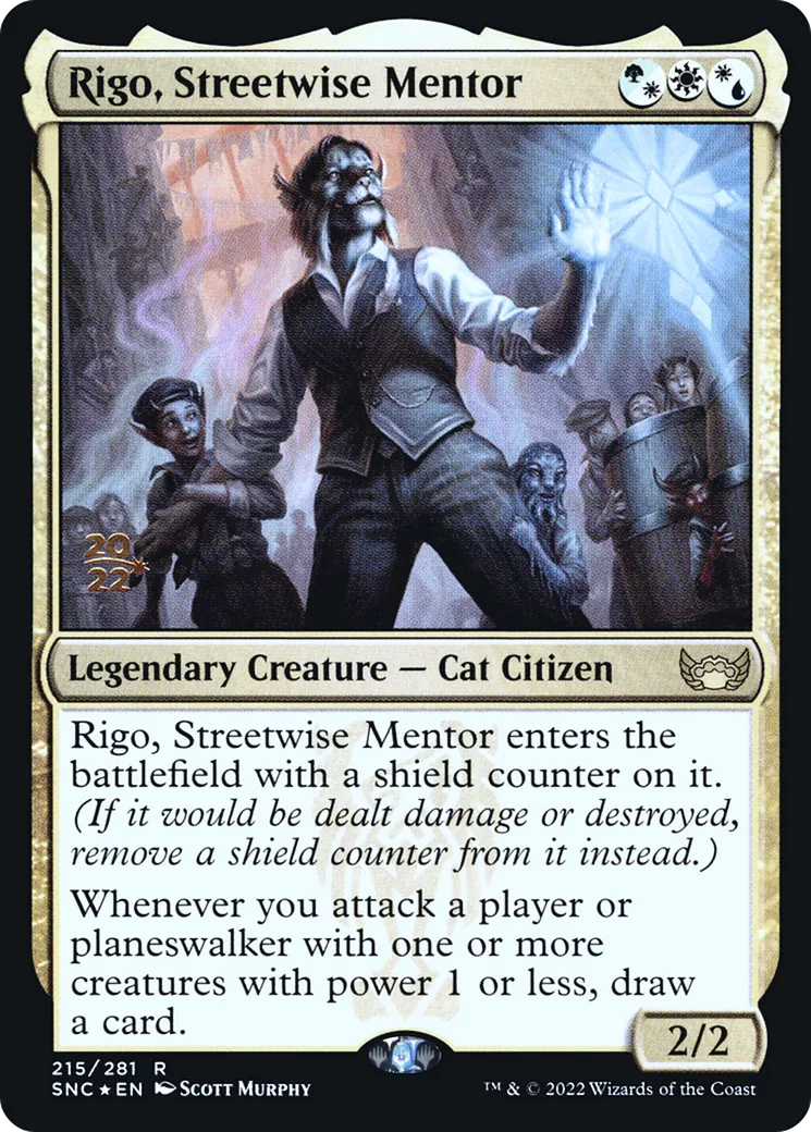 Rigo, Streetwise Mentor — Streets of New Capenna Promos — Magic: The Gathering