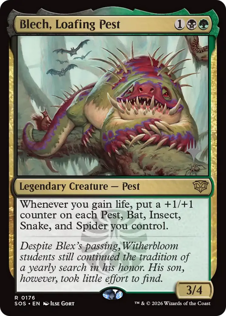 Blech, Loafing Pest — Secrets of Strixhaven Promos — Magic: The Gathering