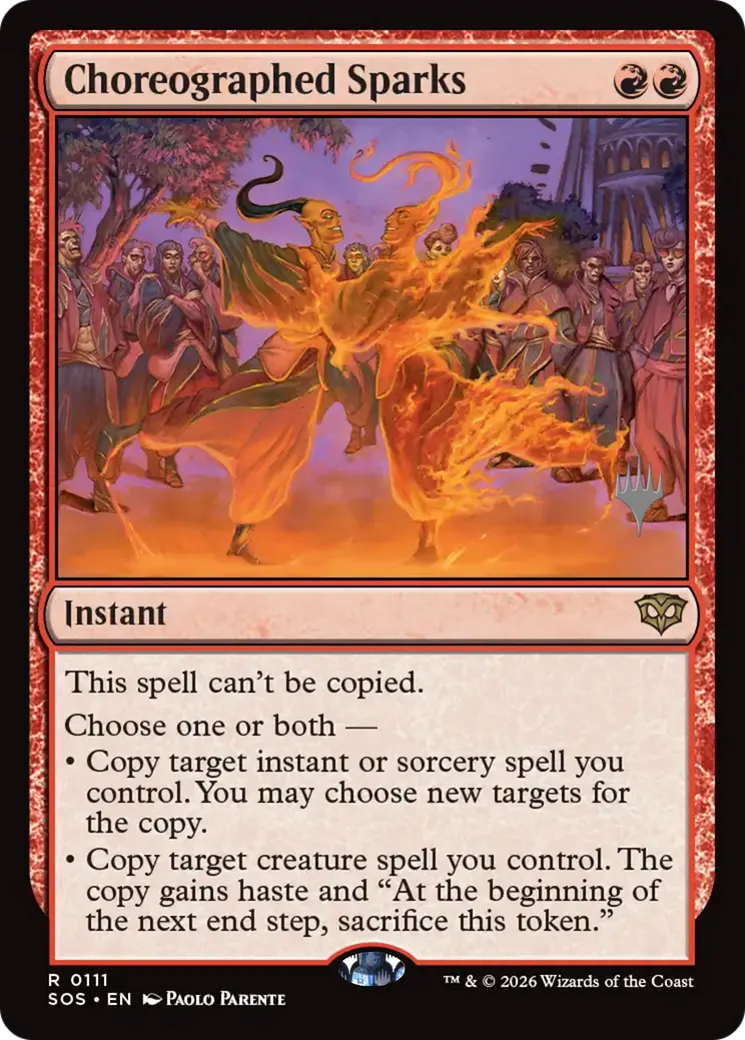 Choreographed Sparks — Secrets of Strixhaven Promos — Magic: The Gathering