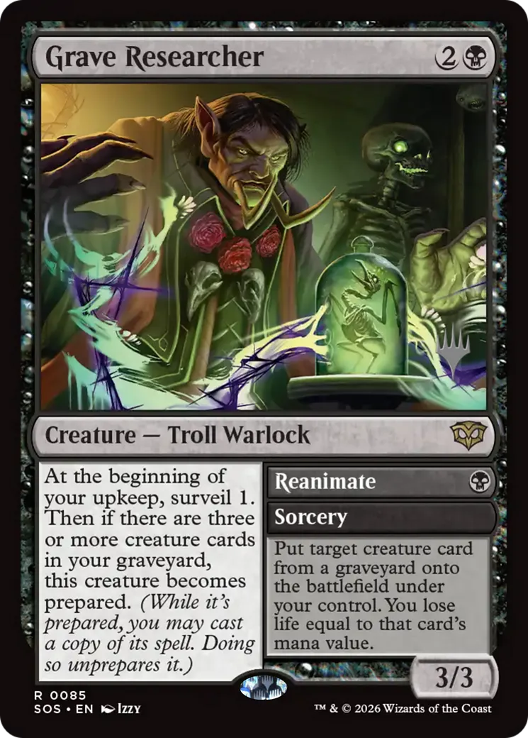 Grave Researcher // Reanimate — Secrets of Strixhaven Promos — Magic: The Gathering