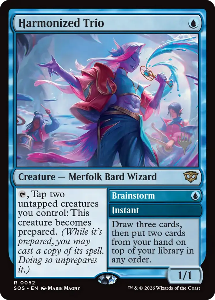 Harmonized Trio // Brainstorm — Secrets of Strixhaven Promos — Magic: The Gathering