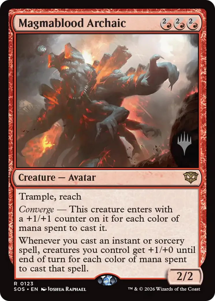 Magmablood Archaic — Secrets of Strixhaven Promos — Magic: The Gathering
