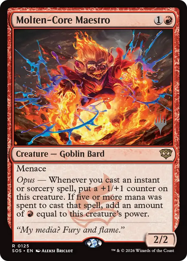Molten-Core Maestro — Secrets of Strixhaven Promos — Magic: The Gathering
