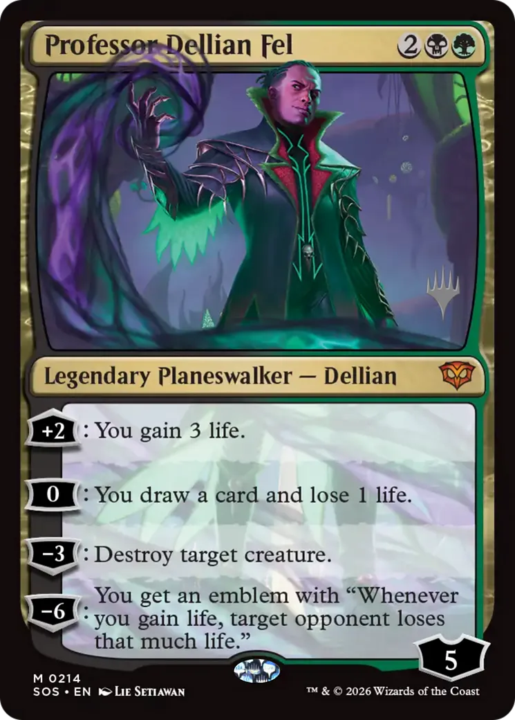 Professor Dellian Fel — Secrets of Strixhaven Promos — Magic: The Gathering