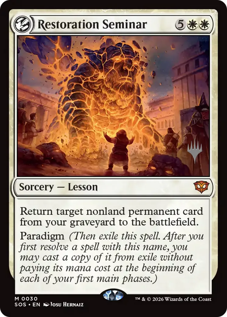 Restoration Seminar — Secrets of Strixhaven Promos — Magic: The Gathering