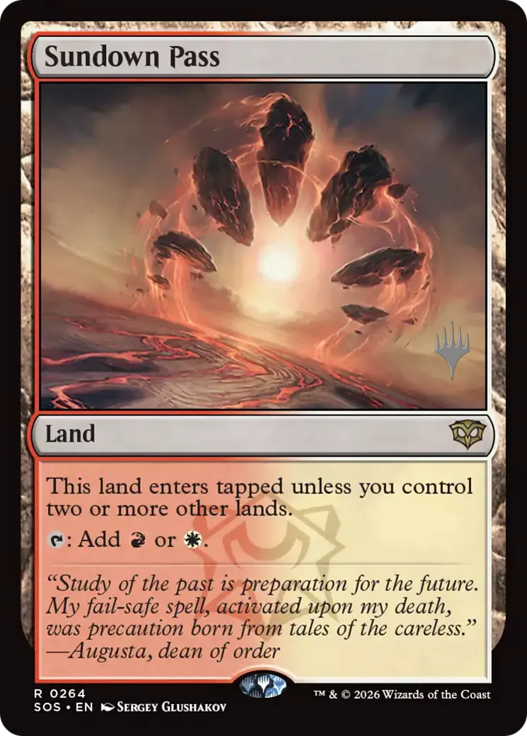 Sundown Pass — Secrets of Strixhaven Promos — Magic: The Gathering