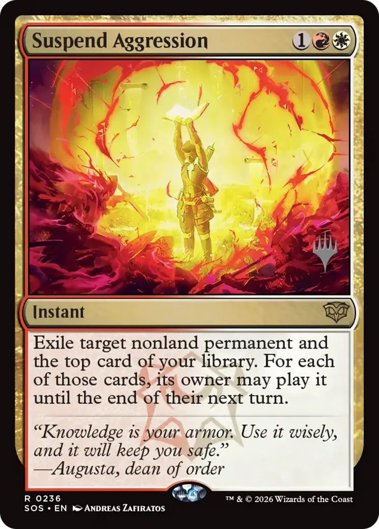 Suspend Aggression — Secrets of Strixhaven Promos — Magic: The Gathering