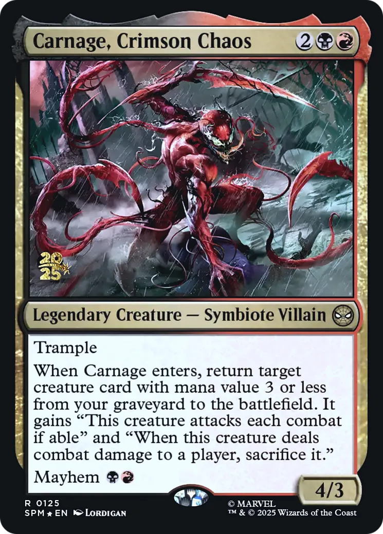 Carnage, Crimson Chaos — Marvel's Spider-Man Promos — Magic: The Gathering