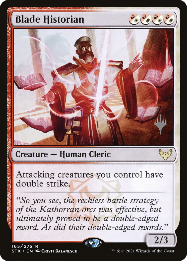 Blade Historian from Strixhaven: School of Mages Promos - Magic: The Gathering