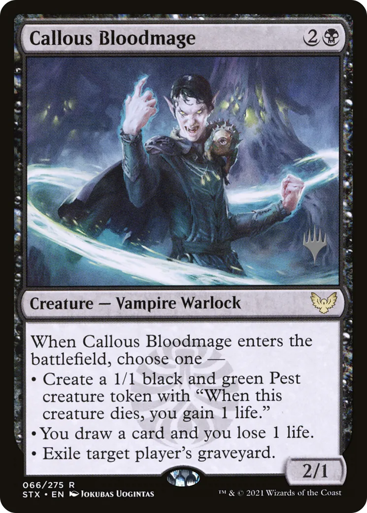 Callous Bloodmage — Strixhaven: School of Mages Promos — Magic: The Gathering