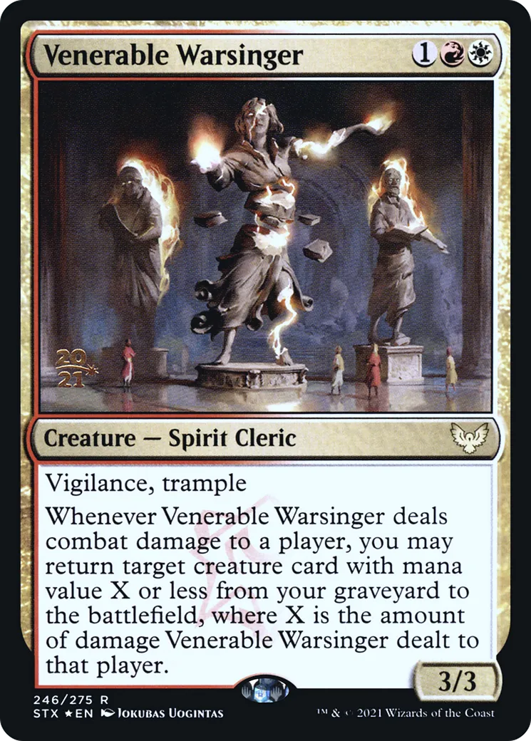 Venerable Warsinger — Strixhaven: School of Mages Promos — Magic: The Gathering