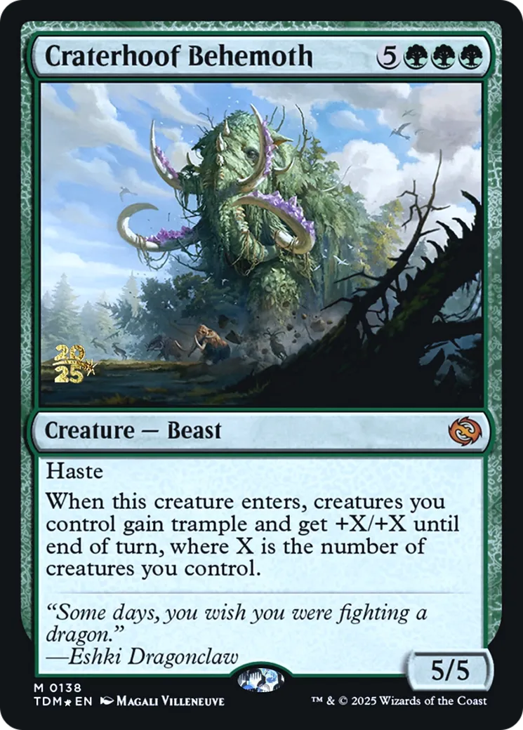 Béhémoth caveur de cratères — Tarkir: Dragonstorm Promos — Magic: The Gathering