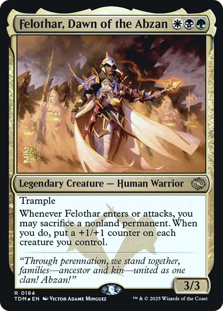 Felothar, Dawn of the Abzan — Tarkir: Dragonstorm Promos — Magic: The Gathering