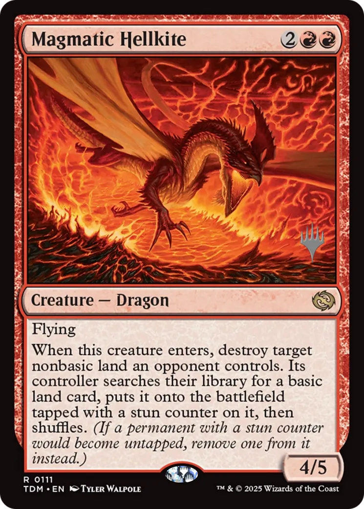 Magmatic Hellkite — Tarkir: Dragonstorm Promos — Magic: The Gathering
