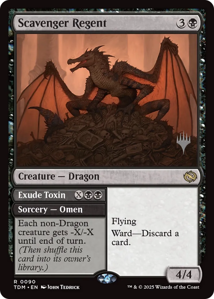 Scavenger Regent // Exude Toxin — Tarkir: Dragonstorm Promos — Magic: The Gathering