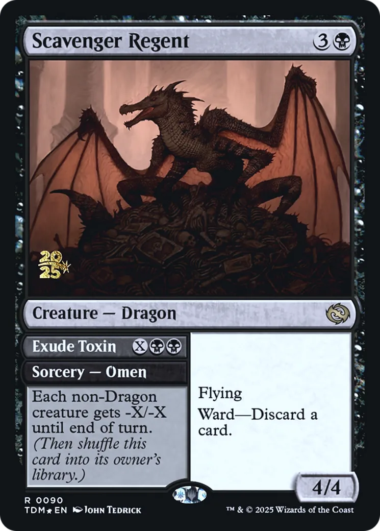 Scavenger Regent // Exude Toxin — Tarkir: Dragonstorm Promos — Magic: The Gathering