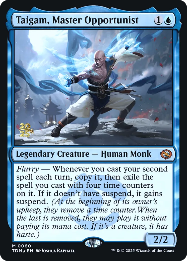 Taigam, Master Opportunist — Tarkir: Dragonstorm Promos — Magic: The Gathering