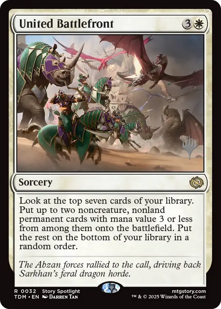 Première ligne unie — Tarkir: Dragonstorm Promos — Magic: The Gathering