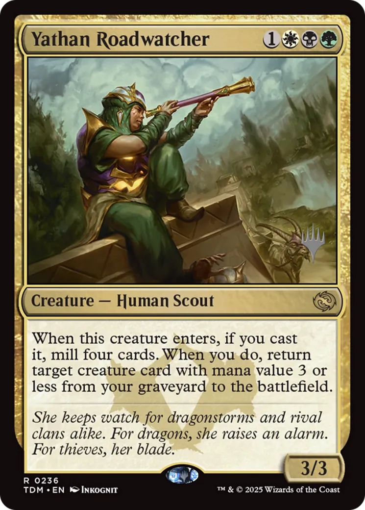 Yathan Roadwatcher — Tarkir: Dragonstorm Promos — Magic: The Gathering