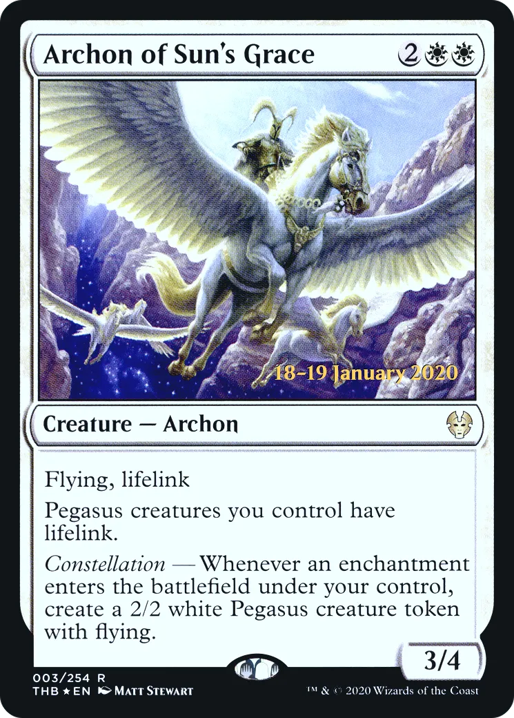 Archonte de la grâce solaire — Theros Beyond Death Promos — Magic: The Gathering