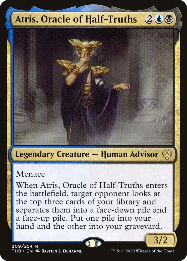 Atris, Oracle of Half-Truths — Theros Beyond Death Promos — Magic: The Gathering