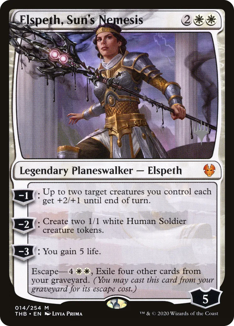 Elspeth, Sun's Nemesis from Theros Beyond Death Promos - Magic: The Gathering