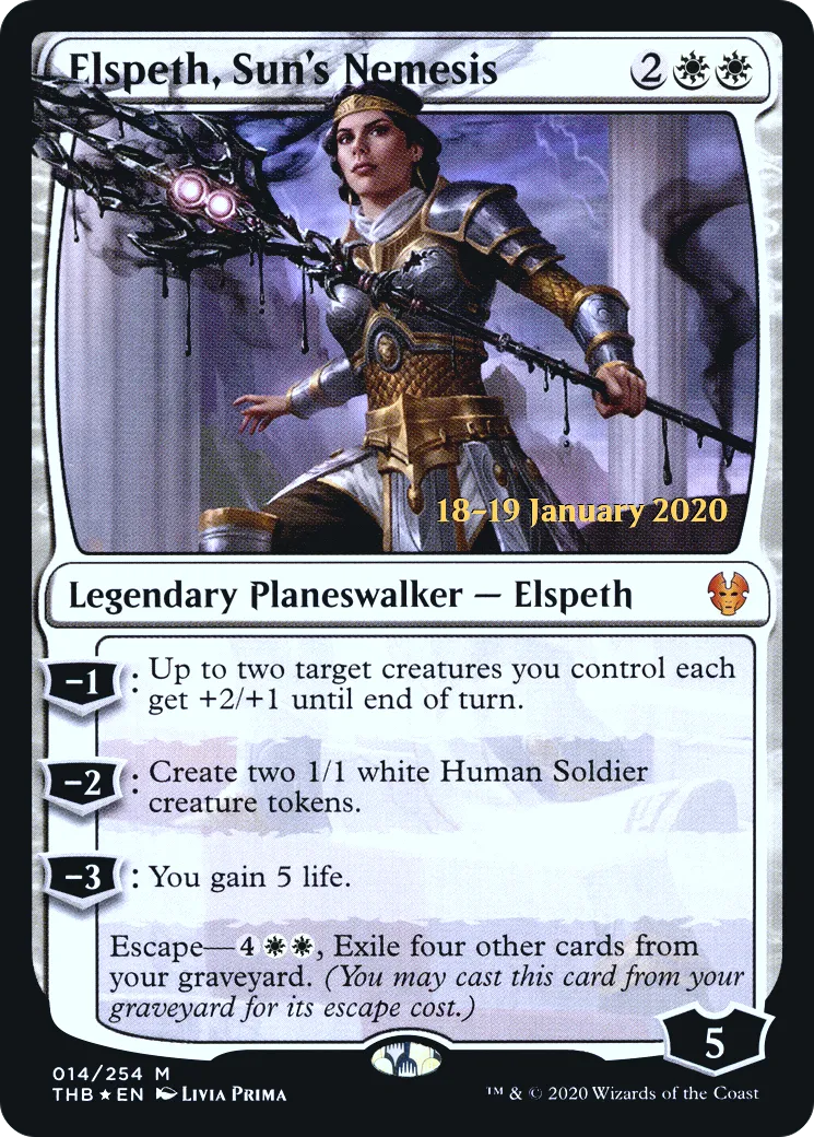Elspeth, Sun's Nemesis — Theros Beyond Death Promos — Magic: The Gathering