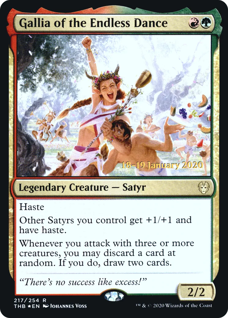 Gallia of the Endless Dance — Theros Beyond Death Promos — Magic: The Gathering