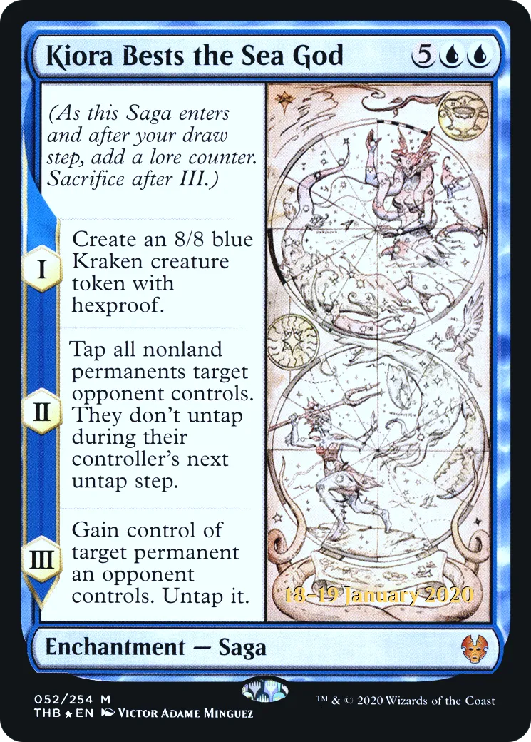 Kiora Bests the Sea God from Theros Beyond Death Promos - Magic: The Gathering
