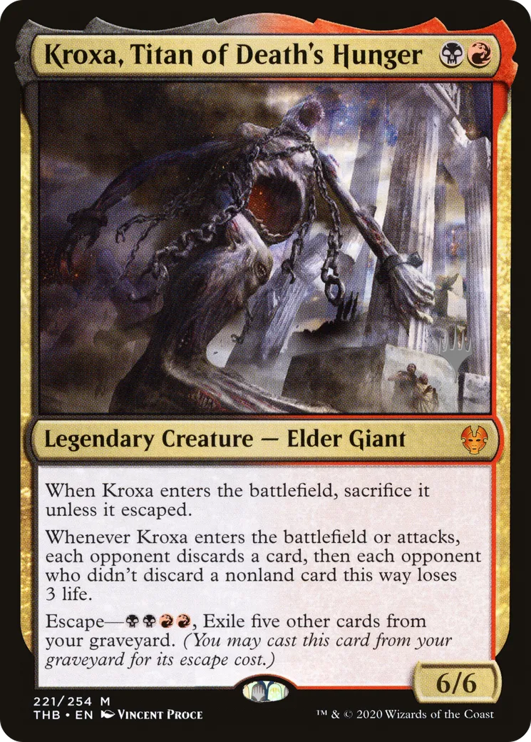 Kroxa, titan de la Soif de mort — Theros Beyond Death Promos — Magic: The Gathering