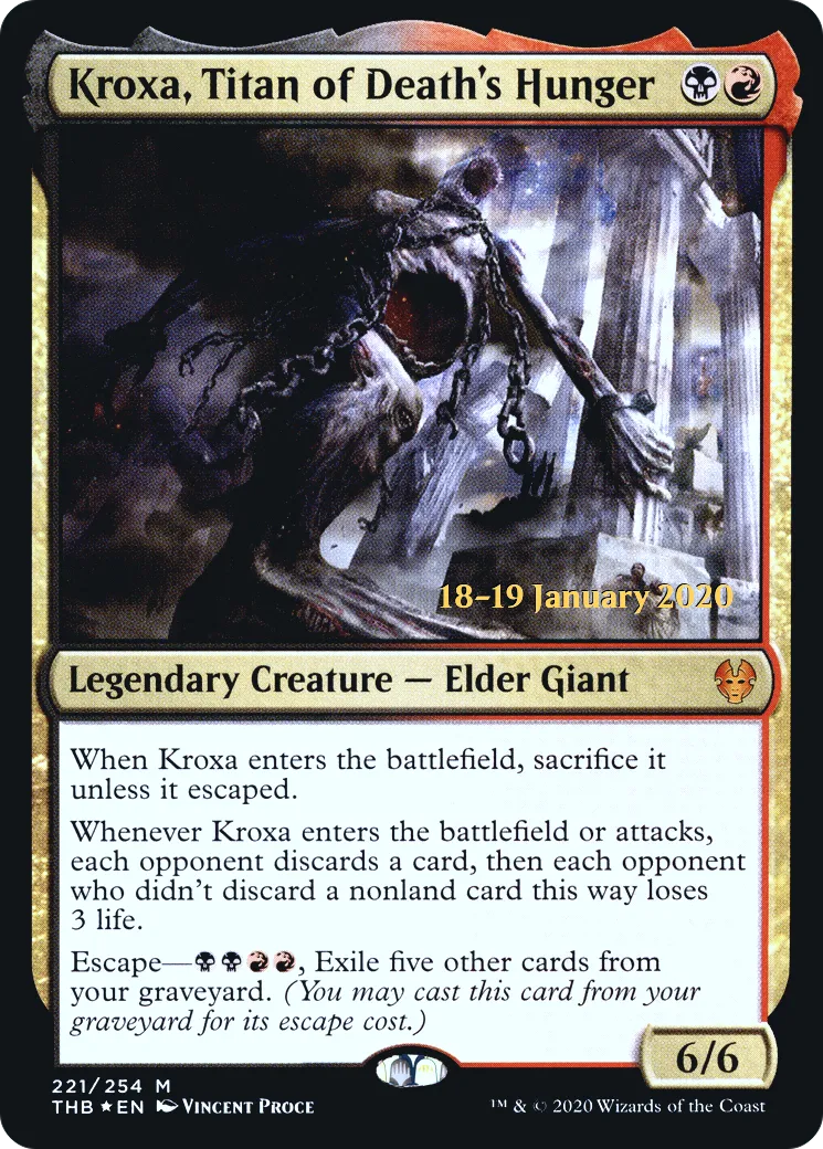 Kroxa, Titan of Death's Hunger — Theros Beyond Death Promos — Magic: The Gathering