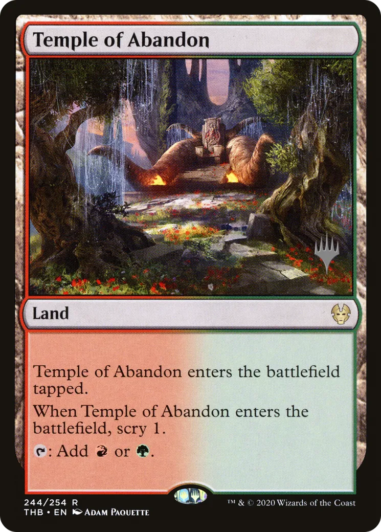 Temple of Abandon — Theros Beyond Death Promos — Magic: The Gathering