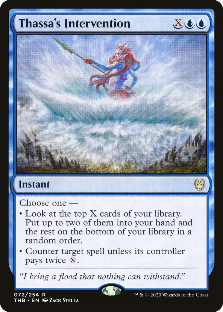 Thassa's Intervention — Theros Beyond Death Promos — Magic: The Gathering