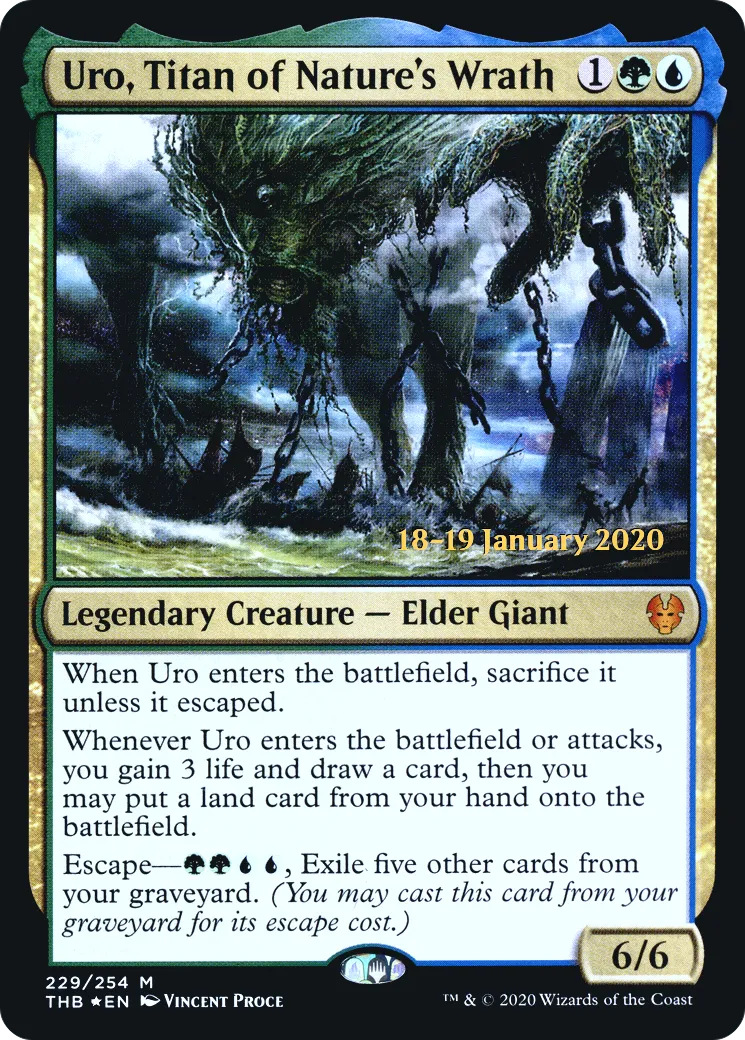 Ouro, titan de la Rage de la nature — Theros Beyond Death Promos — Magic: The Gathering