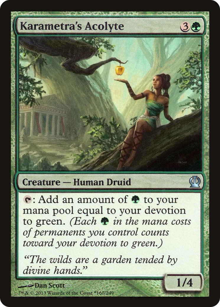 Acolyte de Karametra — Theros Promos — Magic: The Gathering