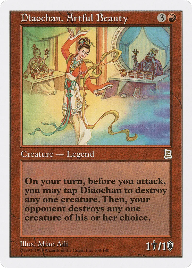 Diaochan, Artful Beauty — Portal Three Kingdoms — Magic: The Gathering