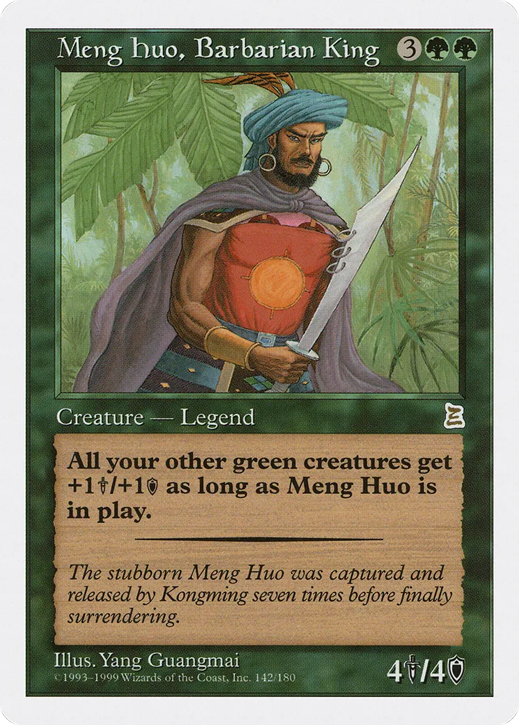 Meng Huo, Barbarian King — Portal Three Kingdoms — Magic: The Gathering