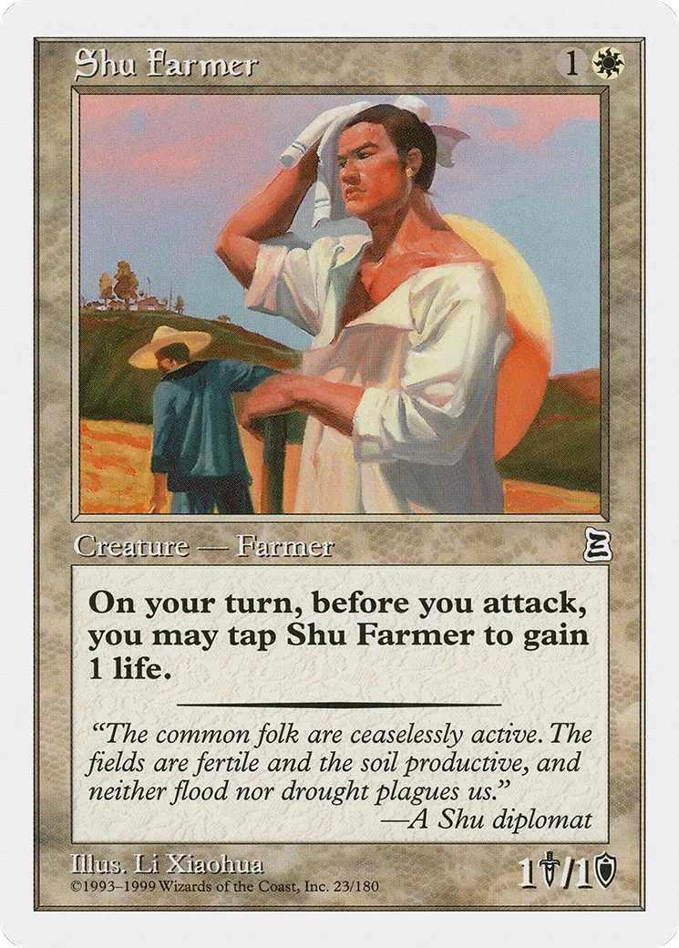 Shu Farmer — Portal Three Kingdoms — Magic: The Gathering