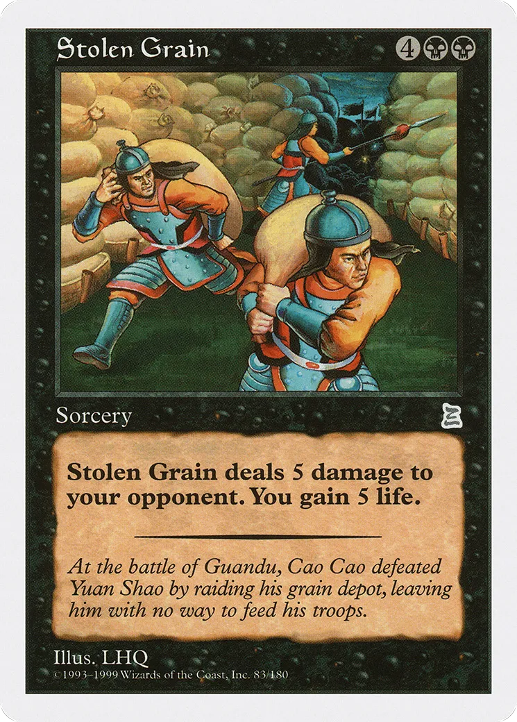 Stolen Grain — Portal Three Kingdoms — Magic: The Gathering