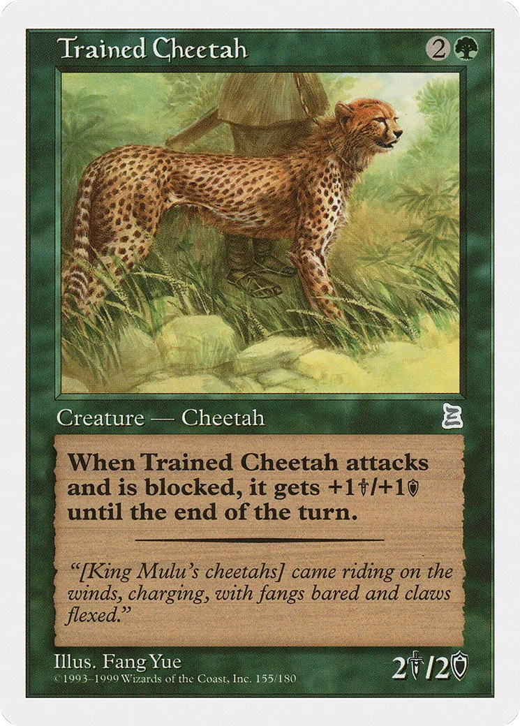 Trained Cheetah — Portal Three Kingdoms — Magic: The Gathering