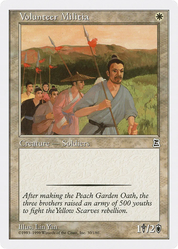 Volontaire de la milice — Portal Three Kingdoms — Magic: The Gathering