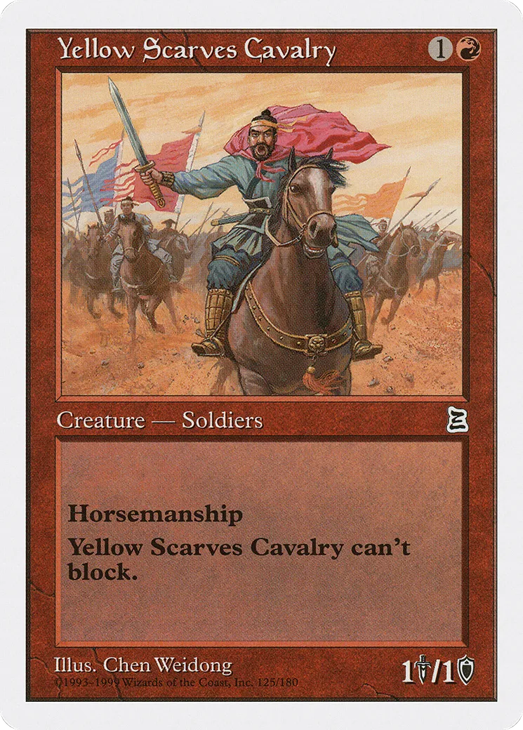 Yellow Scarves Cavalry — Portal Three Kingdoms — Magic: The Gathering