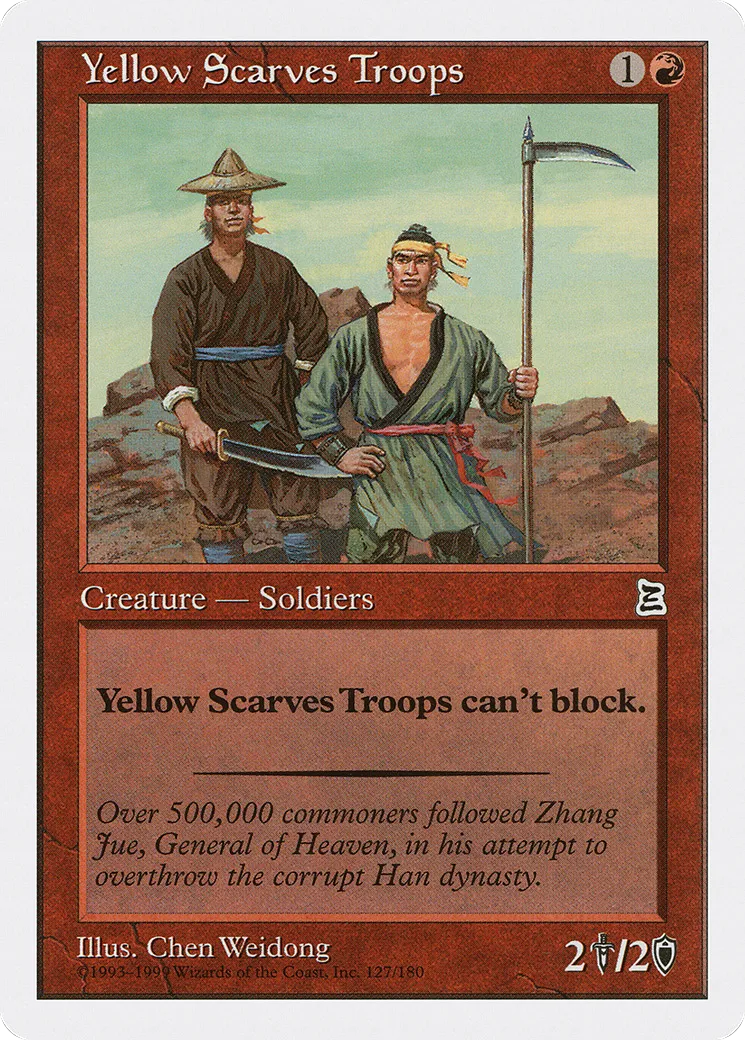 Yellow Scarves Troops — Portal Three Kingdoms — Magic: The Gathering