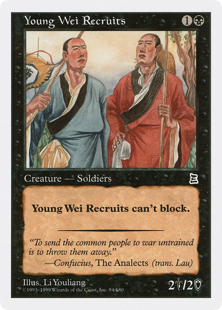 Young Wei Recruits — Portal Three Kingdoms — Magic: The Gathering
