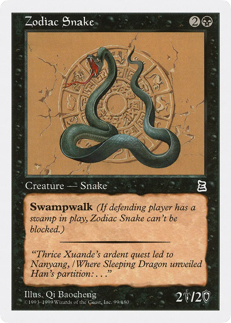 Zodiac Snake — Portal Three Kingdoms — Magic: The Gathering