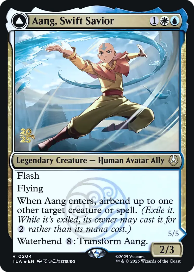 Aang, sauveur expéditif // Aang et La, fureur de l'océan — Avatar: The Last Airbender Promos — Magic: The Gathering