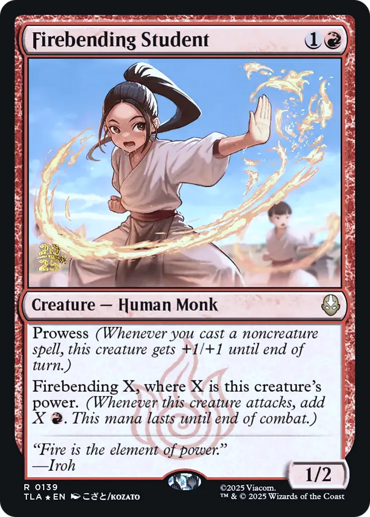 Étudiante en maîtrise du Feu — Avatar: The Last Airbender Promos — Magic: The Gathering