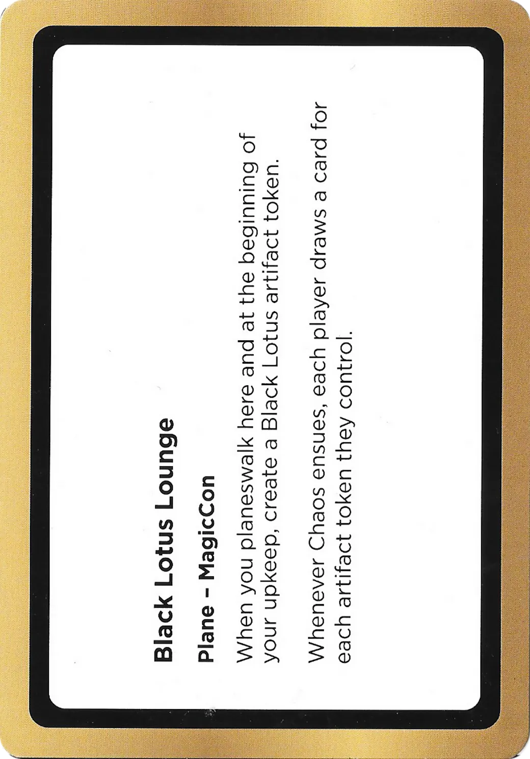 Black Lotus Lounge — Black Lotus Unknown Planechase — Magic: The Gathering